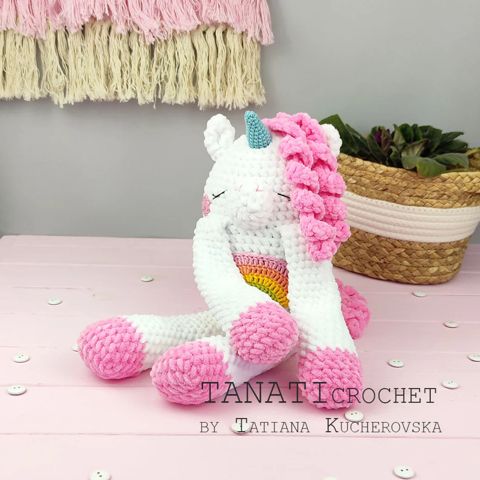 В'язаний Єдиноріг Tanati Crochet